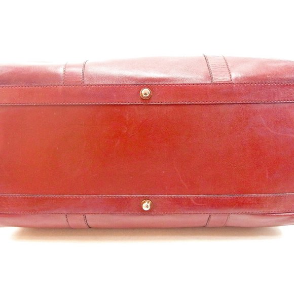 Cartier Boston Bag Mastline Bordeaux Leather Auth USED T9468 - Picture 6 of 8